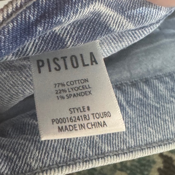 NWT Anthropologie Pistola Distressed Washed Barrel High Waisted Jeans Size 31 - Picture 6 of 10